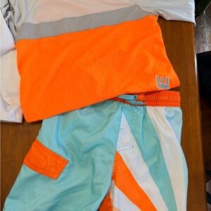 Nike Orange Dri-Fit Top w/ swim trunks